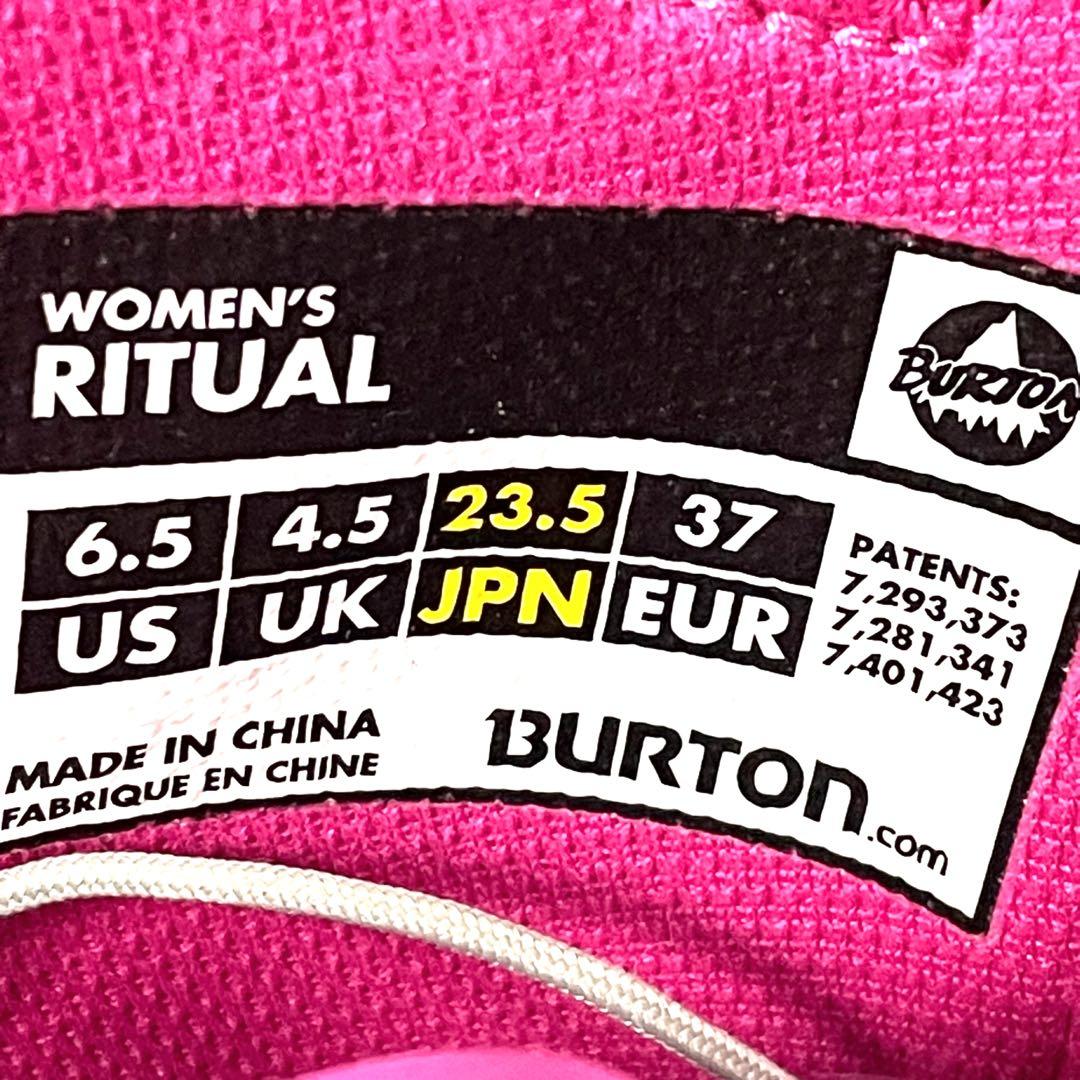 【美品】 BURTON スノーボードブーツ 23.5cm ピンク
