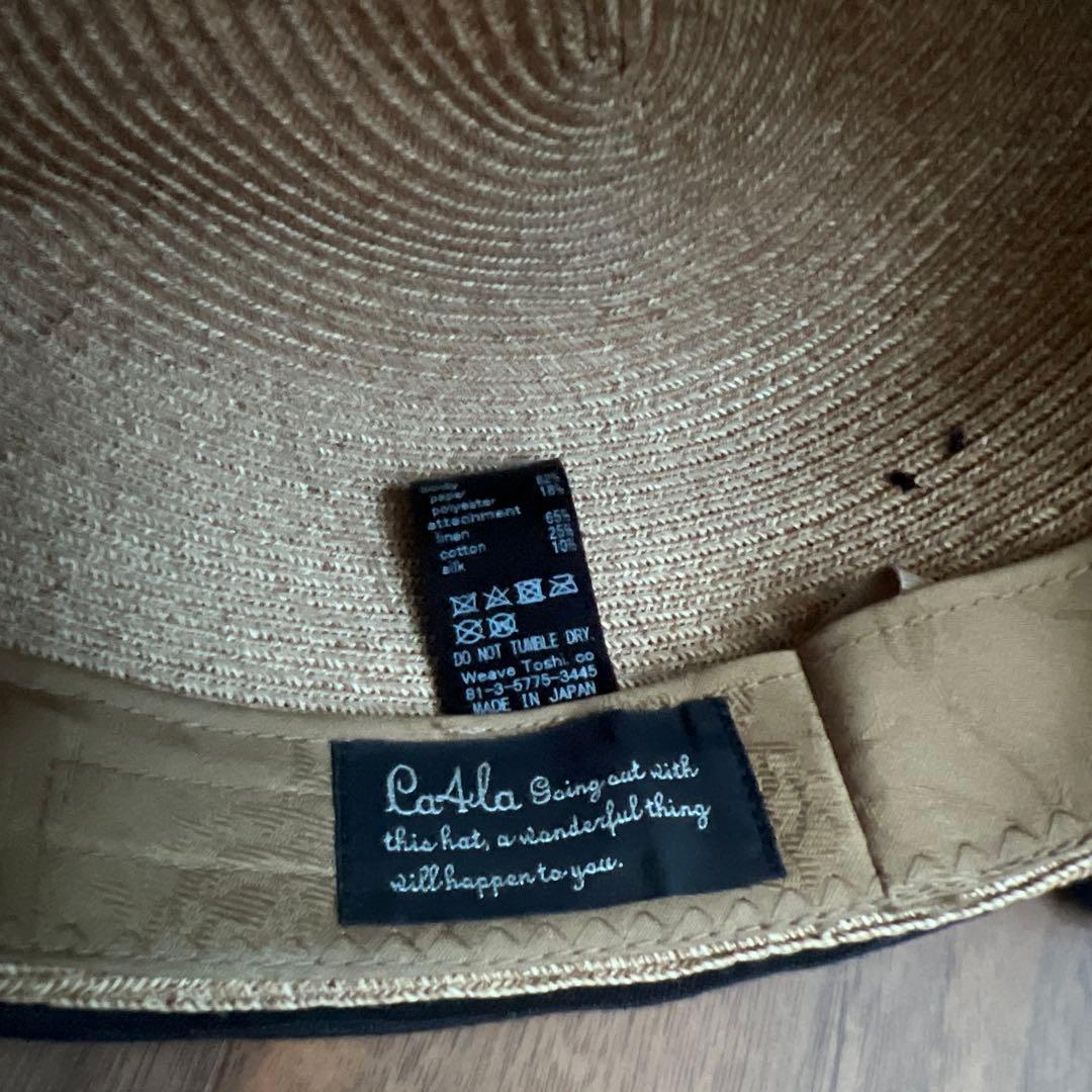 ca4la リボン付き麦わら帽子