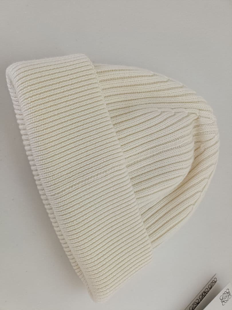 最終【未使用】ロエベ　LOEWE ビーニー　ニット帽　ホワイト