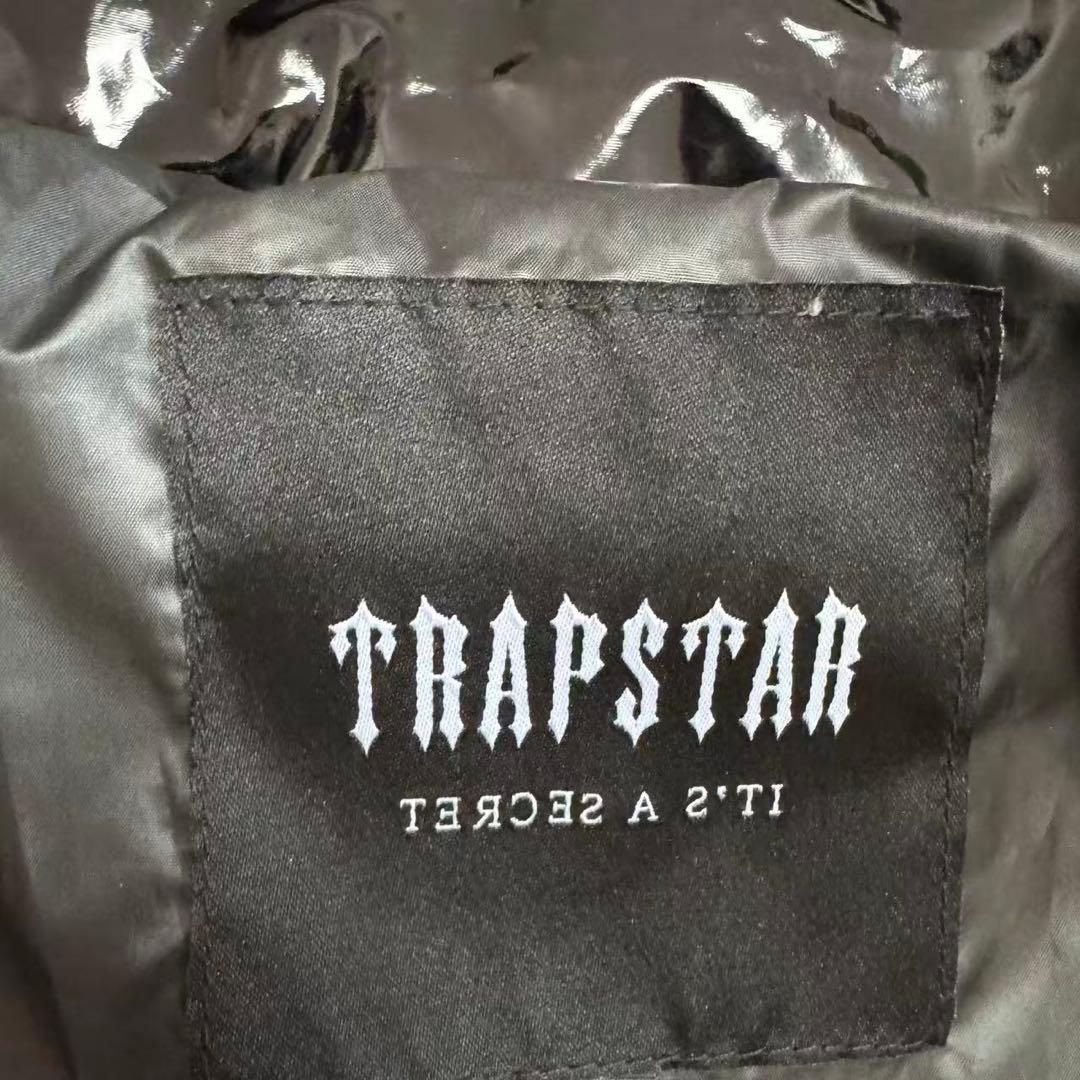 新品 TRAPSTAR 光沢ブラック ダウンジャケット Mサイズ u