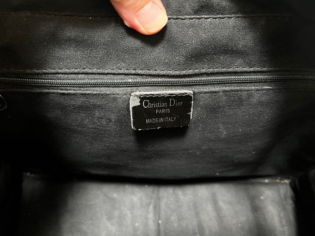 Christian Dior チェッカーパターン ビジネスバッグ　ラージsize