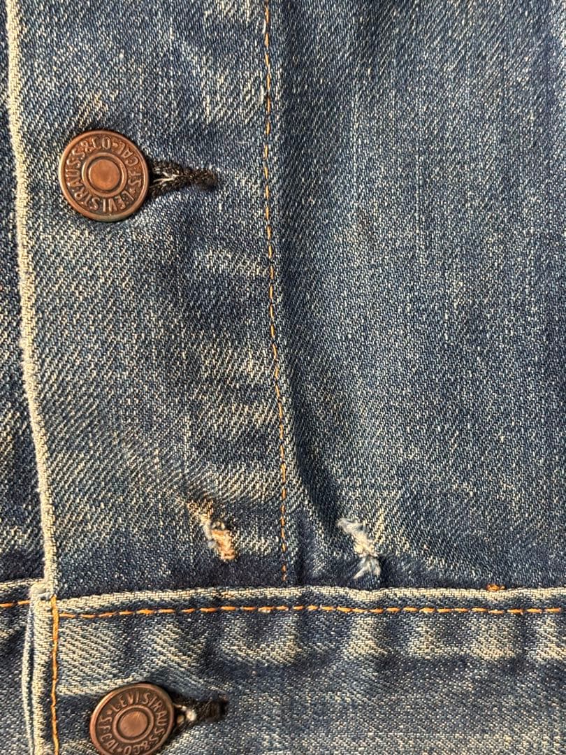 【70s古着】LEVISリーバイス デニムジャケットGジャン。サイズ40程度