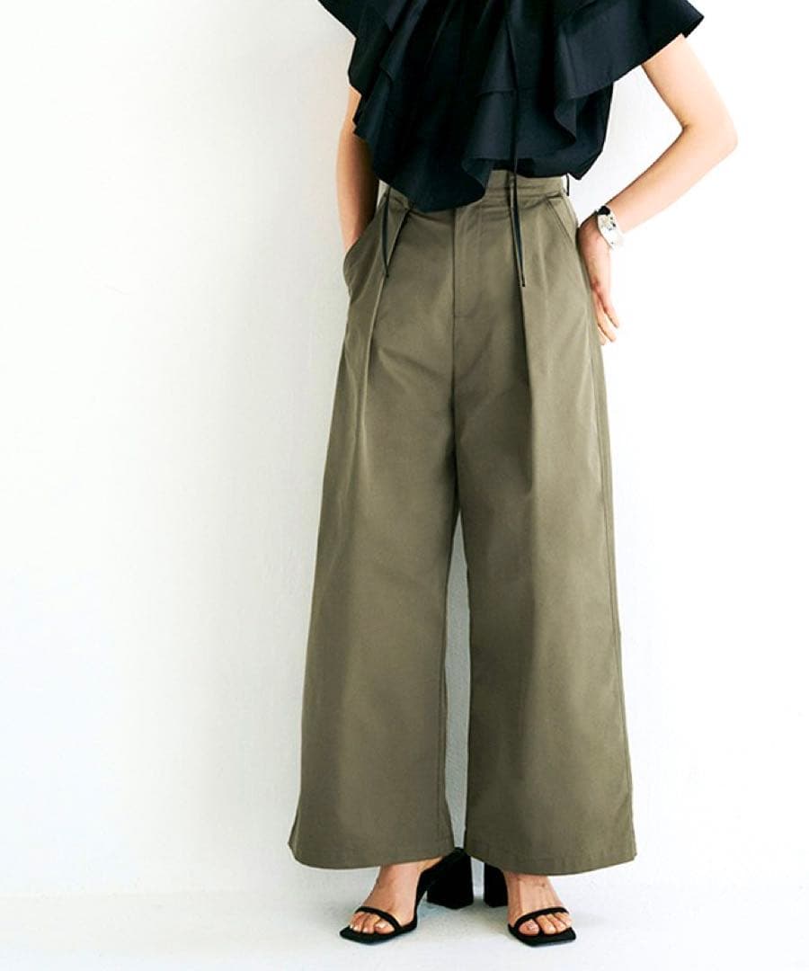 新品 JULYNINE タックパンツ カーキ 日本製 2024AW