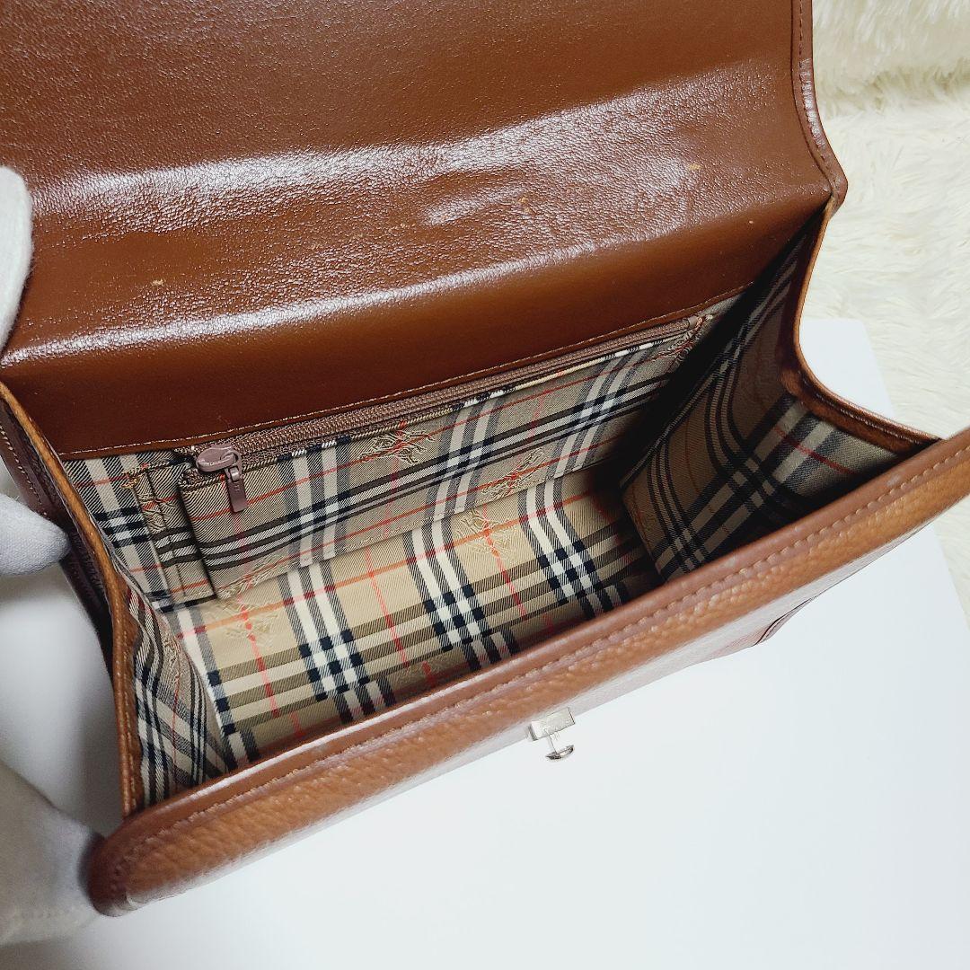 バーバリー ハンドバッグ フォーマルバッグ レザー ロゴ ゴールド金具 チェック