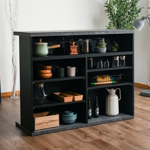 ニトリ セラミック天板 バーカウンター (幅120cm ストレート GY)