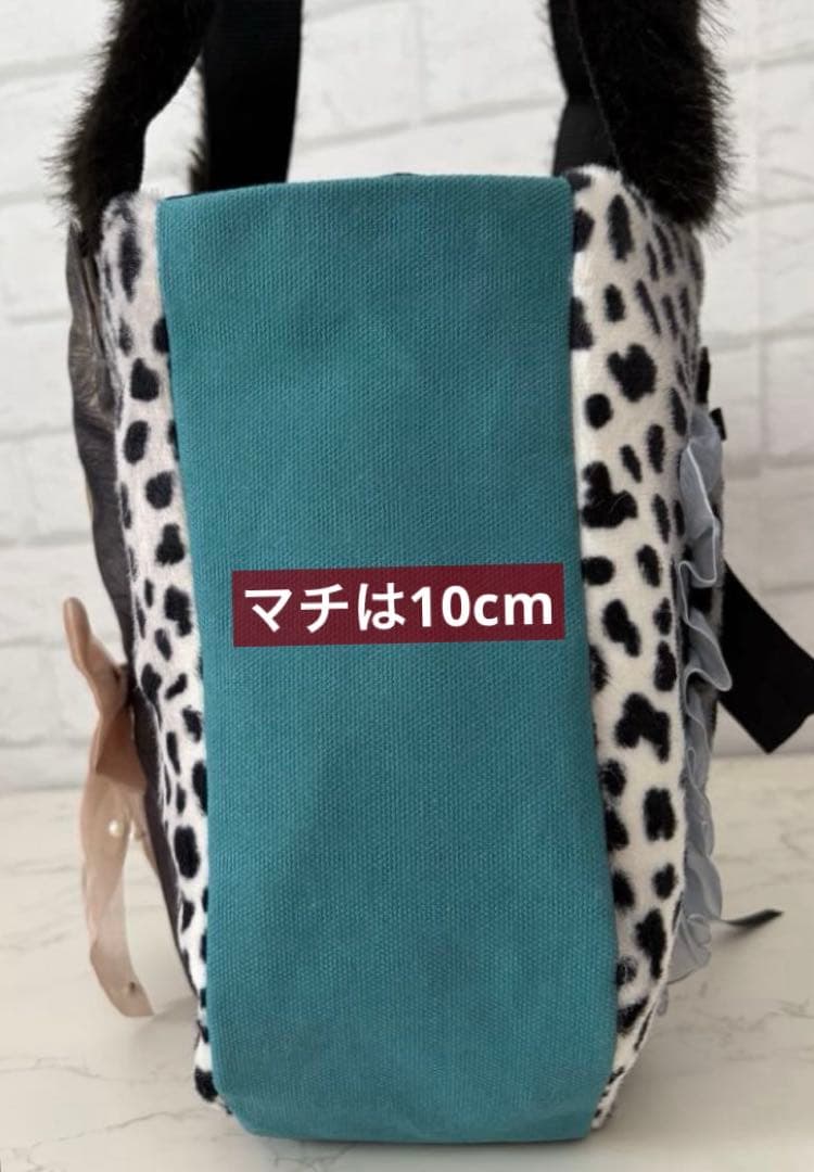 ゆ*ら様 コヤン♡レオパードファー♡黒猫ちゃんラウンドトートバッグ&がま口スマホ