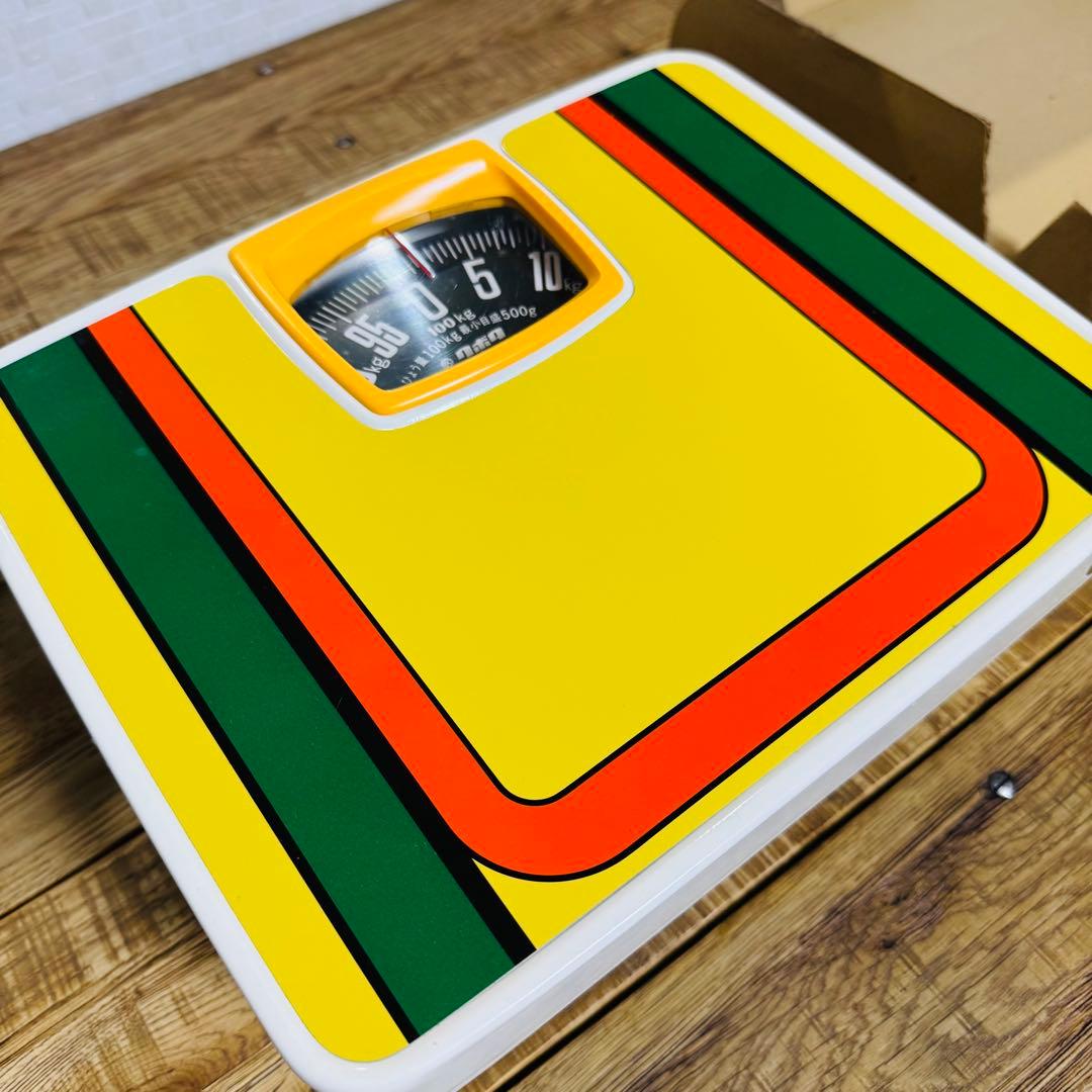 【昭和レトロ✨️】 久保田 ヘルスメーター カラーエース 体重計 100kg