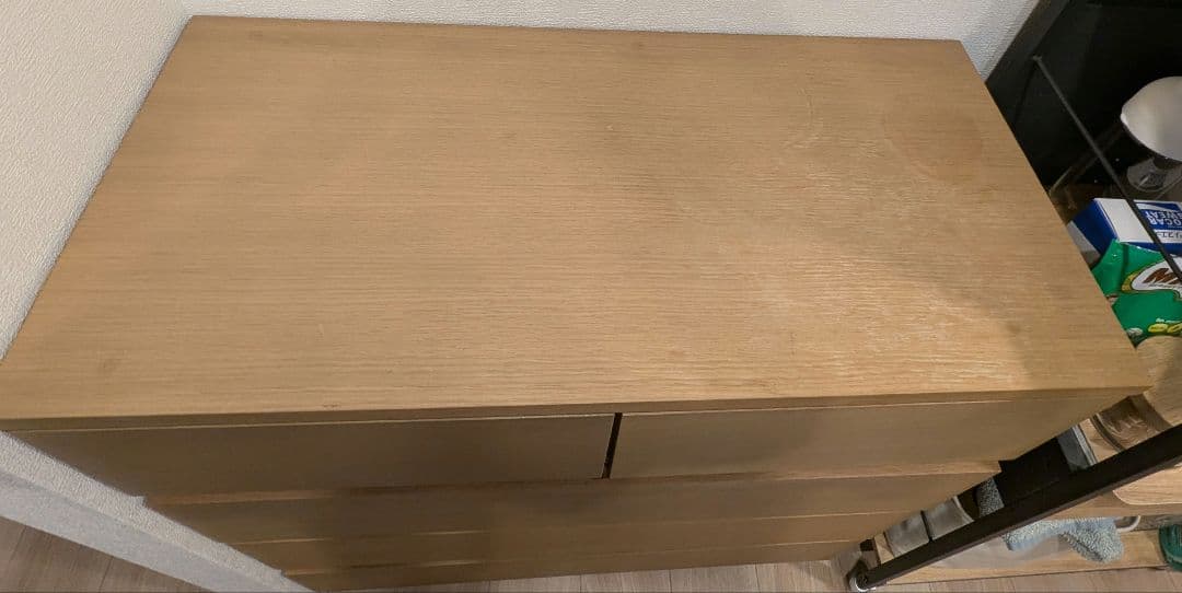 無印良品　木製チェスト　4段ワイド　オーク材