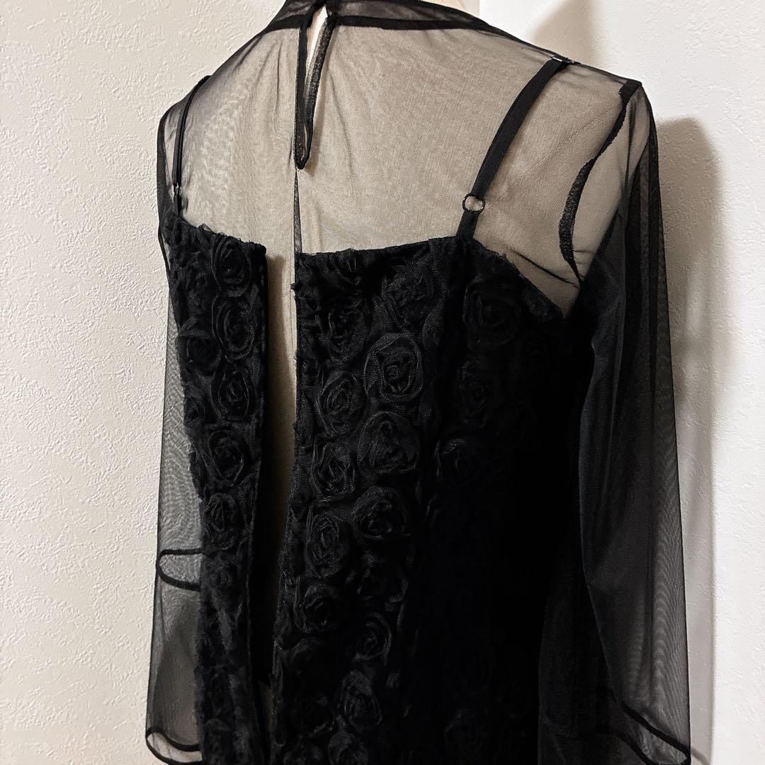 Rose race pencil dress et.UNiVERローズレース