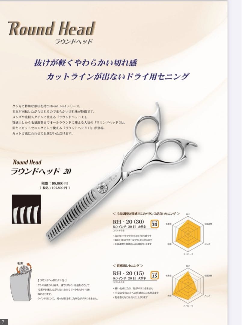 ⭐️美品⭐️グランドセニングシザー　ラウンドヘッド11