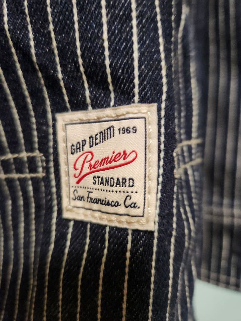 GAP ストライプ デニム カバーオール