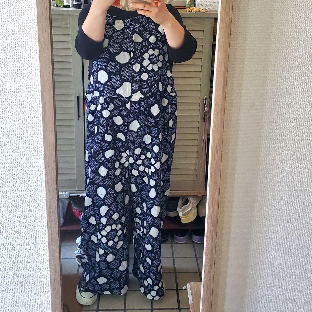 有松絞り浴衣リメイク　サロペット、オールインワン、有松鳴海絞り浴衣よりリメイク