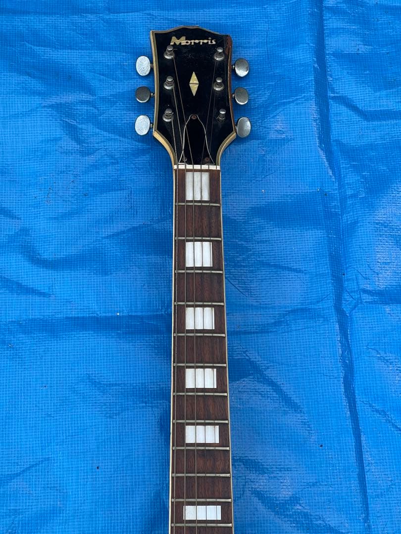 Morris ブラック エレキギター レスポールスタイル　ジャンク