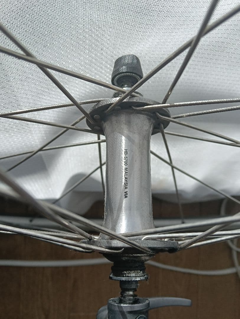 完組ホイールセット　araya 銀リム + 105 5700ハブ