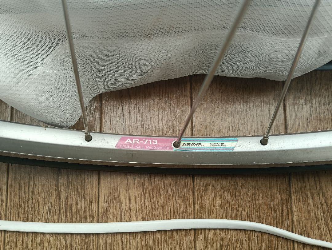 完組ホイールセット　araya 銀リム + 105 5700ハブ