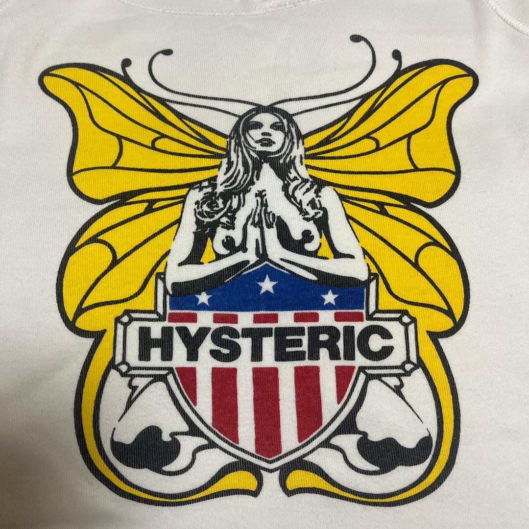 HYSTERIC GLAMOURバタフライプリント タンクトップ 白
