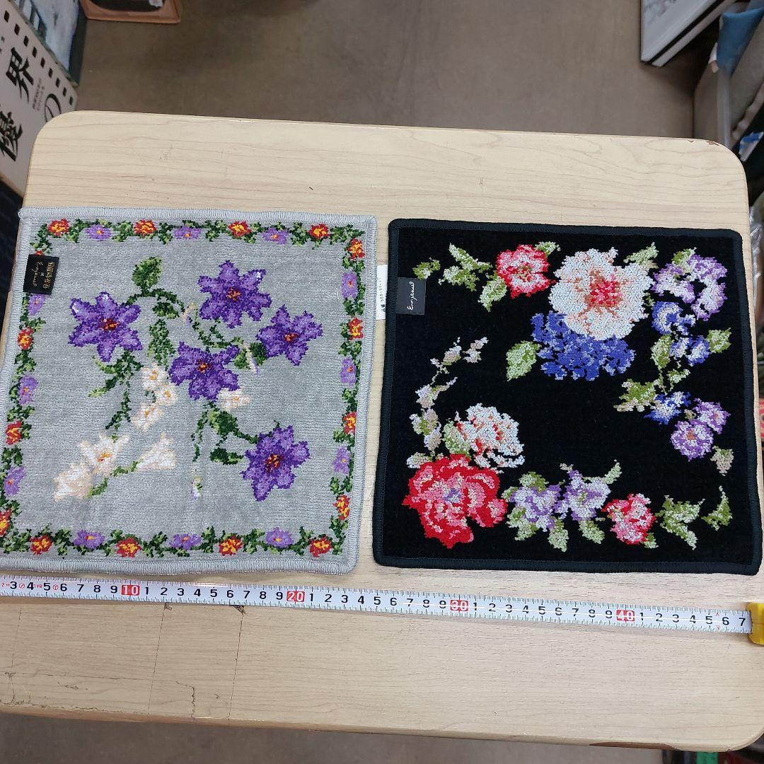 アーンジョー ハンカチ 花柄 10枚 未使用 長期保管品 多少の傷 汚れあり