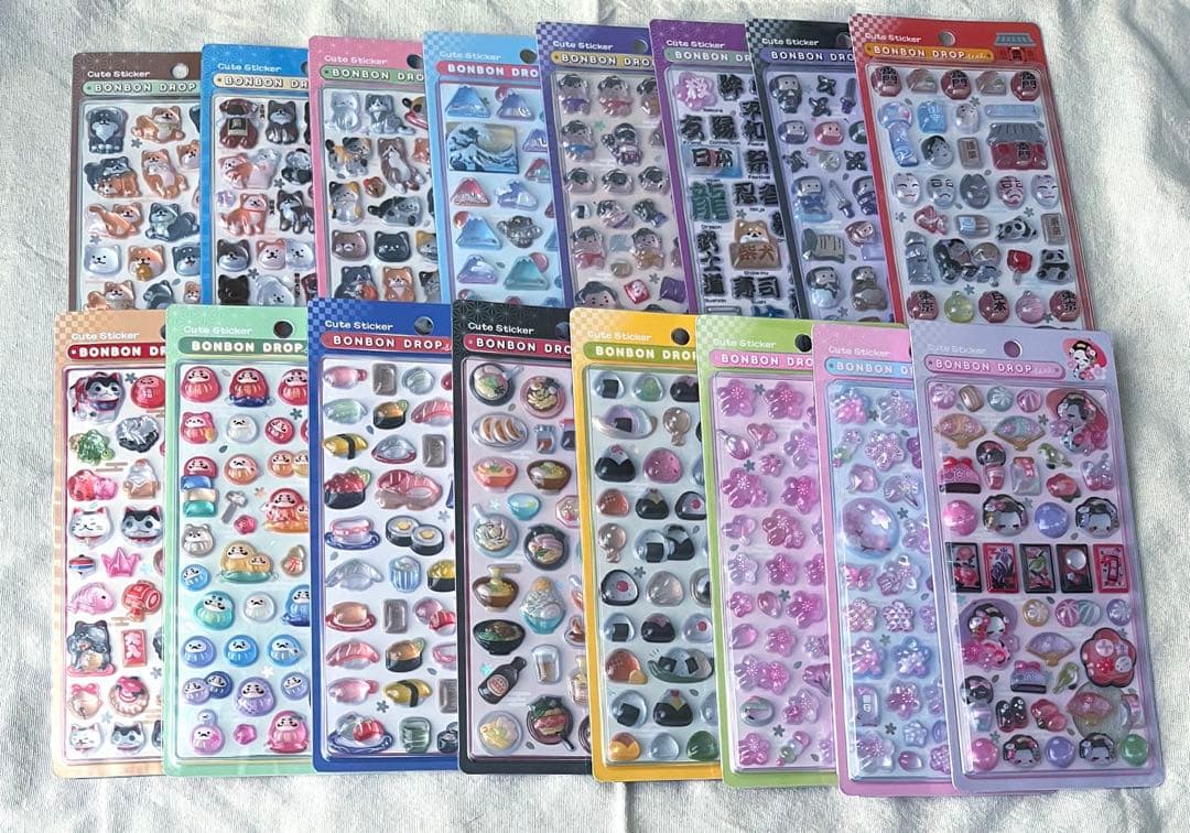 ボンボンドロップシール 和柄 16種類セット
