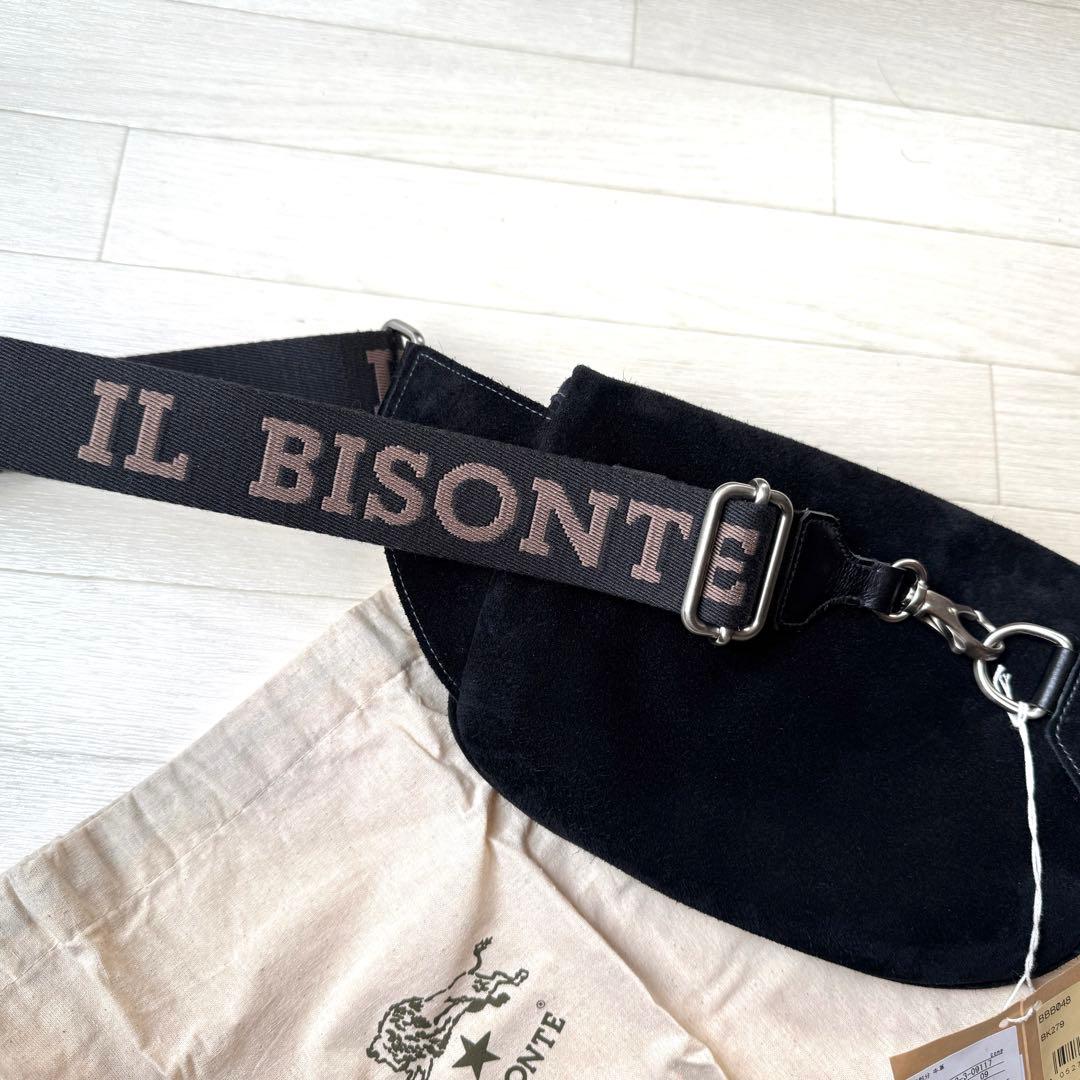 国内正規品 限定 IL BISONTE スエードレザー バムバッグ ボディー