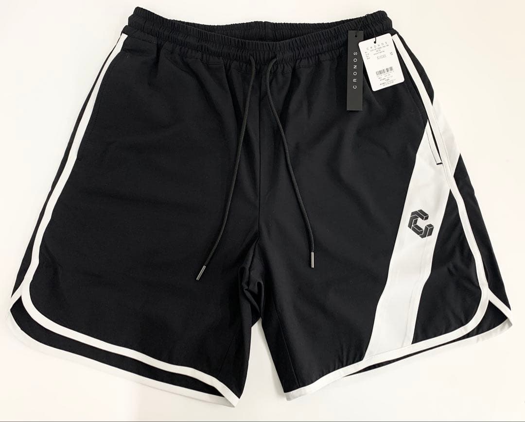 べ*べ様 【M160】新品 CRONOS ショートパンツ 36 ブラック×ホワイ