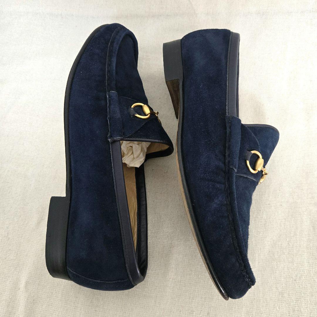 【状態良】GUCCI ホースビットスエードローファー　グッチローファー