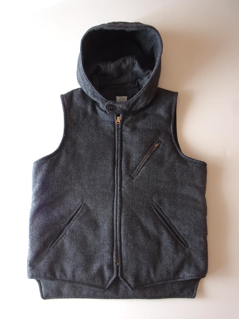 Post Overalls E-Z CRUZ VEST／ウールヘリンボーンベスト