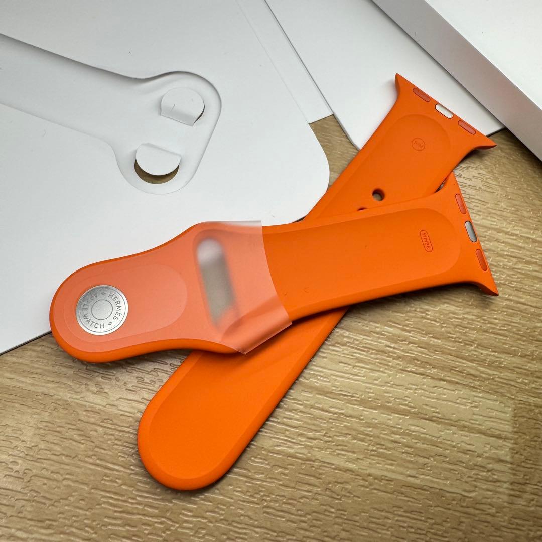 2302 未使用　Apple Watch エルメス　オレンジ　ラバーバンド