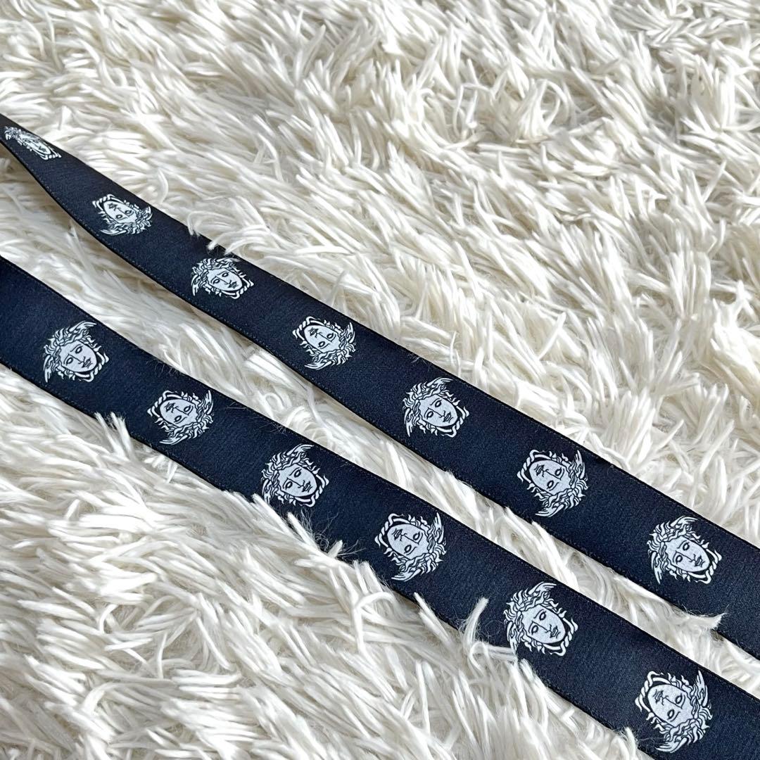 【極美品】ヴェルサーチ　サスペンダー　メデューサ　ゴールド金具　グレカ模様　ゴム