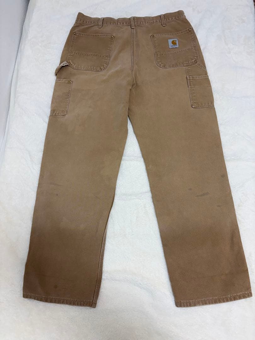 賀*内様 Carhartt ダブルニーUSA製 ブラウン W38 L32 ペイン