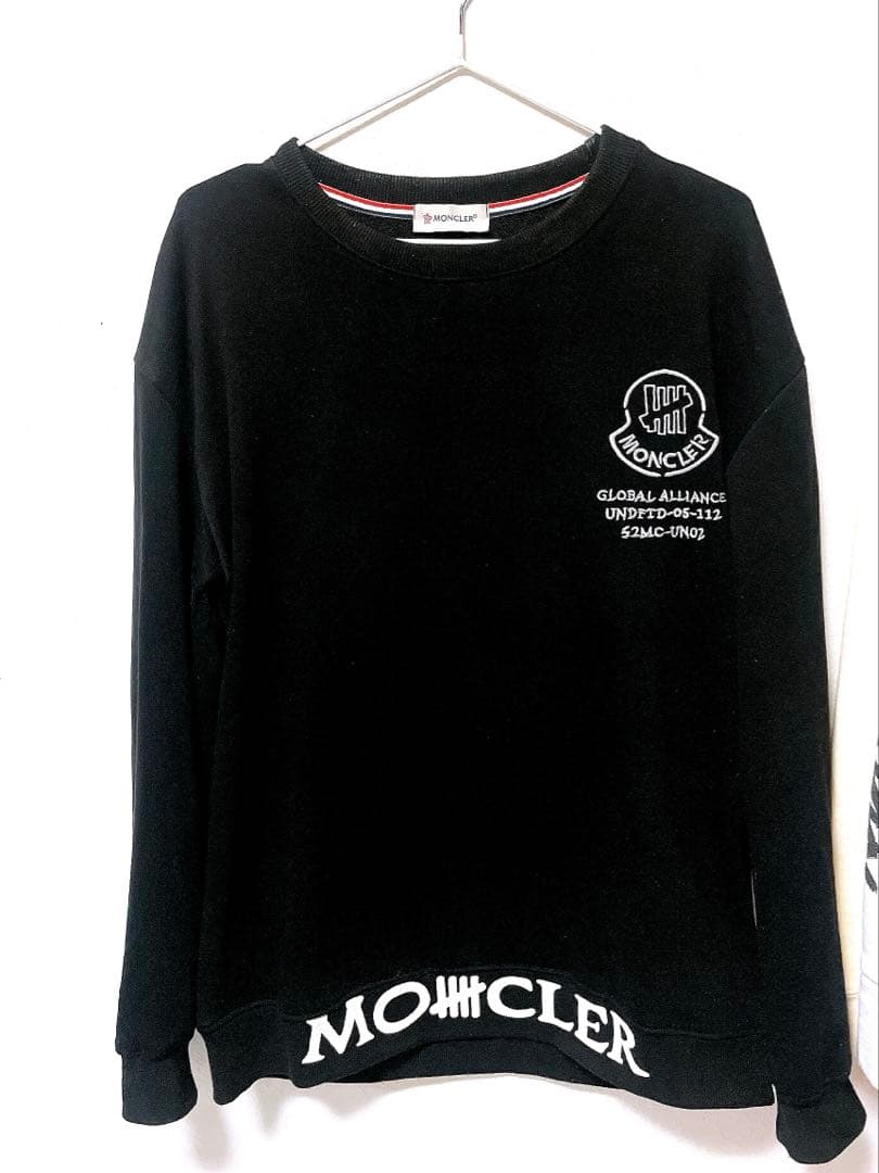 ロゴ入り 黒 スウェット LL モンクレ好きな方へ