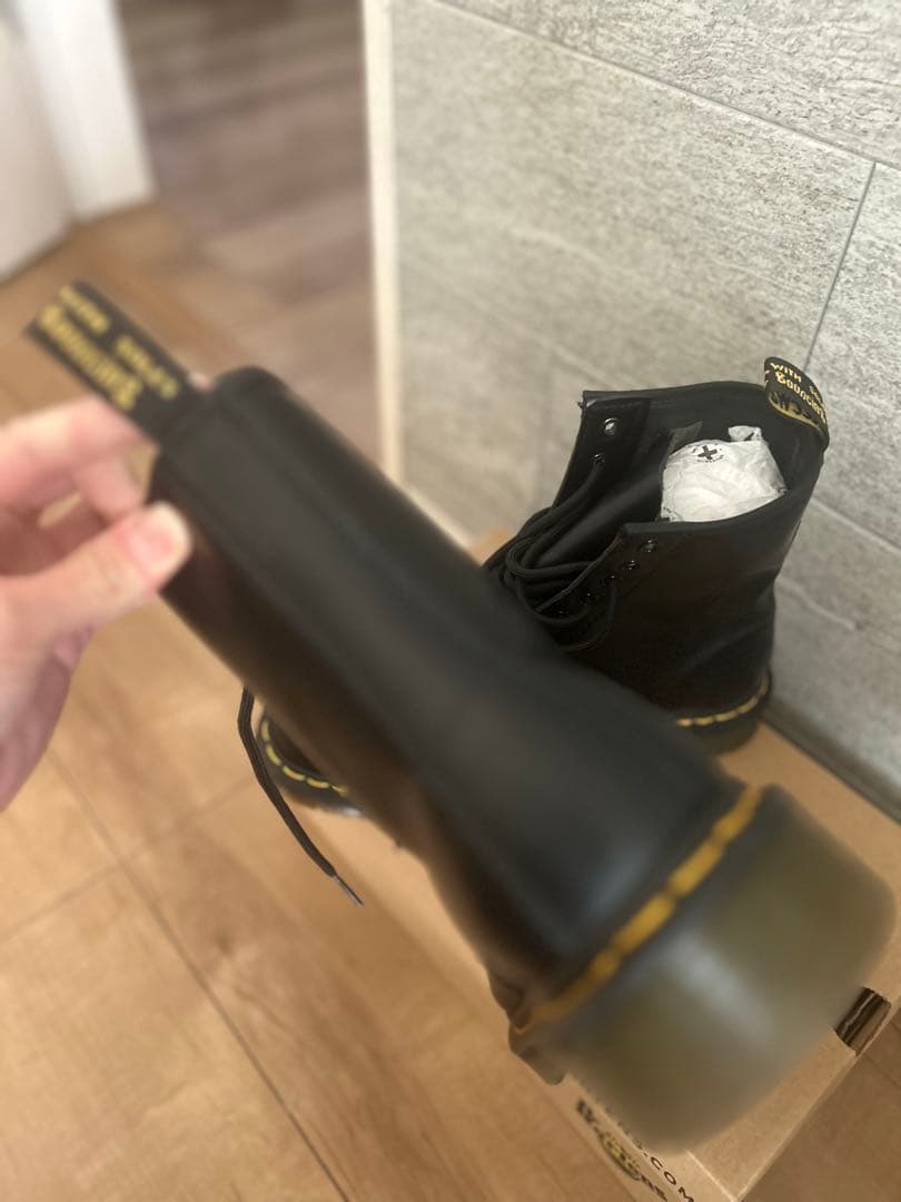 Dr. Martens ブラック レースアップ　ハイカットブーツ