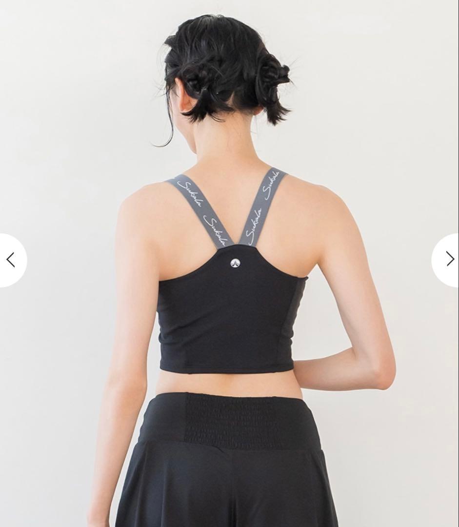 SUKALA Yストラップ ロゴブラトップ ブラック Mサイズ