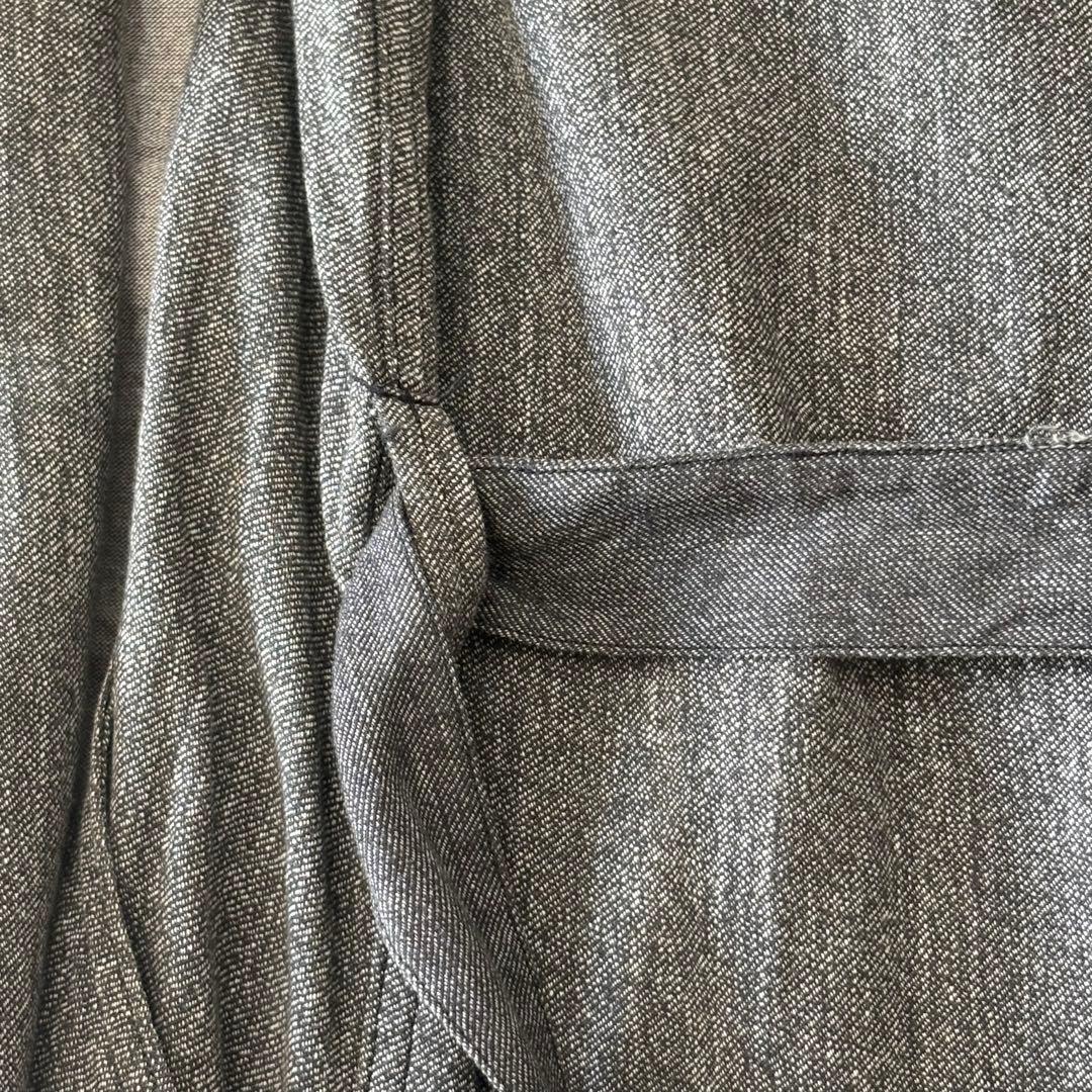 1950s ブラックシャンブレーアトリエコート フレンチヴィンテージ 刺繍タグ