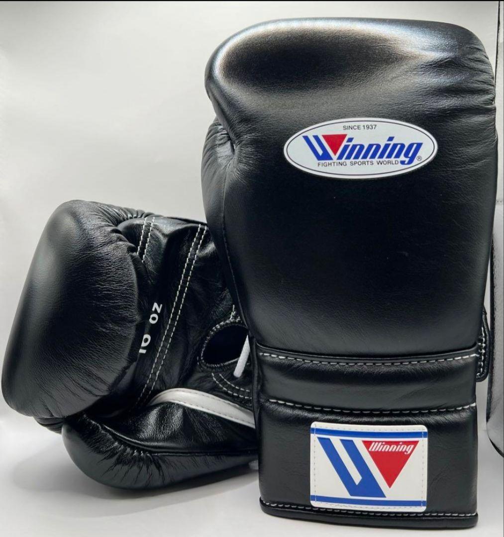 Winning グローブ 16オンス ブラック ひも式