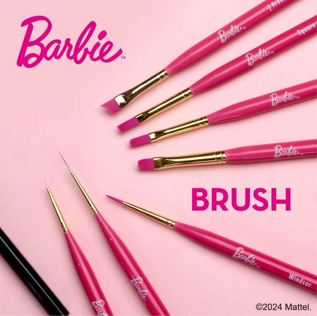 限定値引き！Barbie ネイルアートブラシ 5本セット