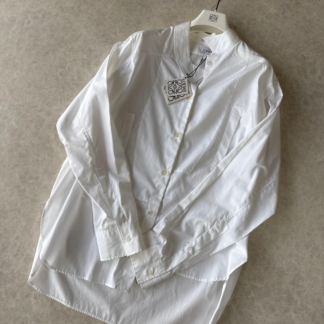 タグ付未使用 ロエベLOEWE ロングアシンメトリーデザインシャツ ユニセックス