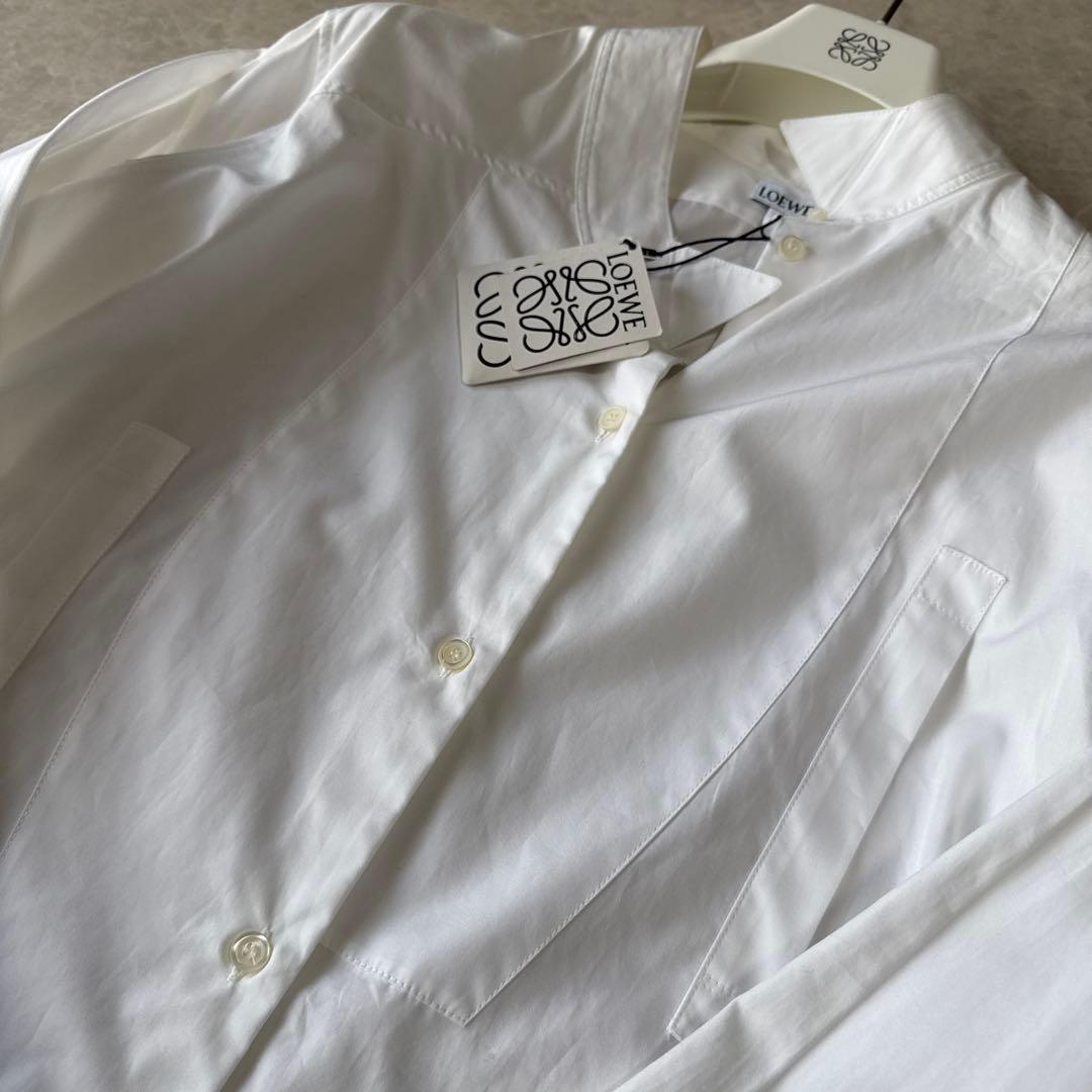 タグ付未使用 ロエベLOEWE ロングアシンメトリーデザインシャツ ユニセックス
