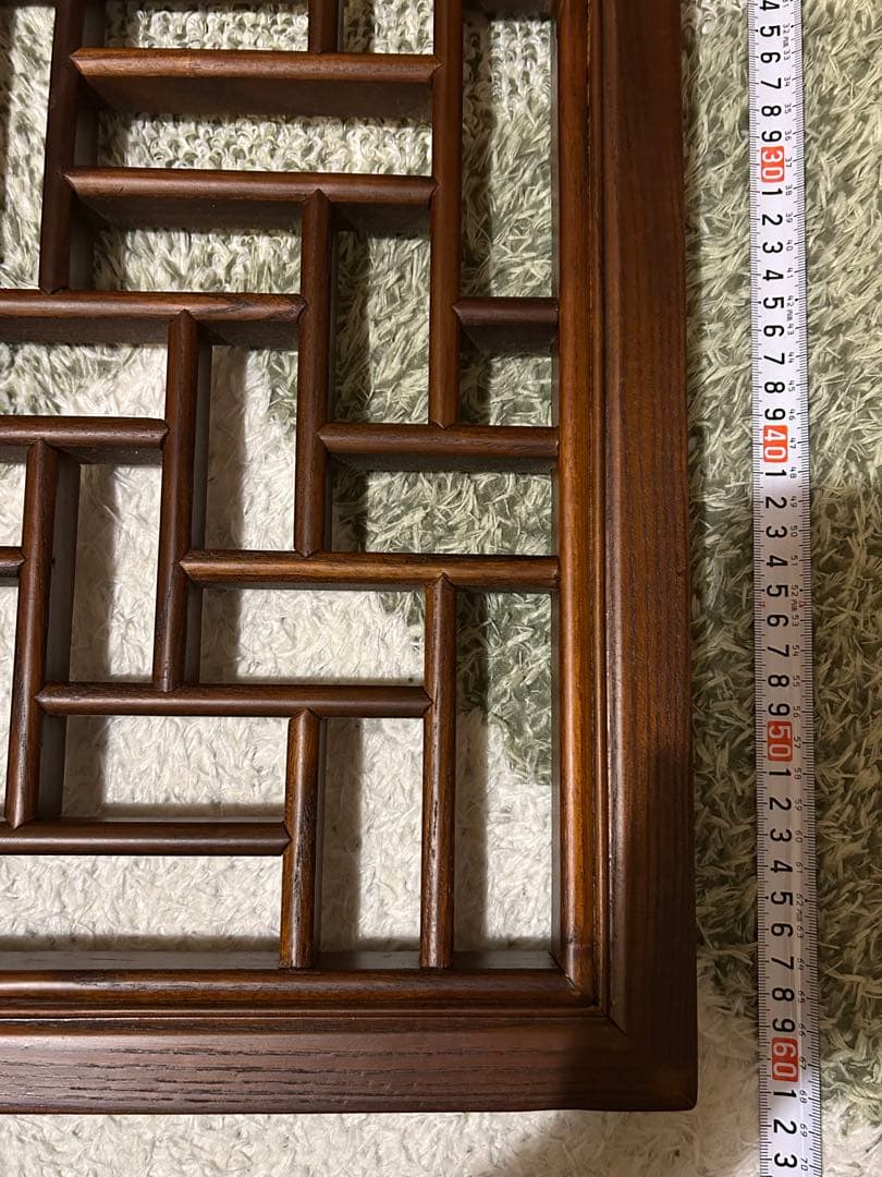 a.flat エーフラットウッドパネル　60×60 無垢材格子模様　アートパネル