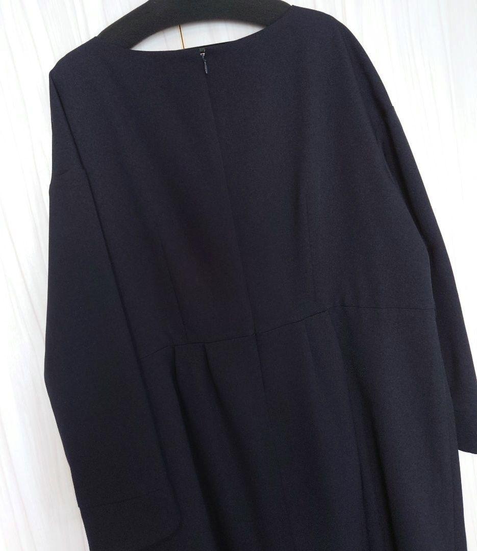 アンタイトル　大きいサイズ　洗える　グラシエウォームタックワンピース