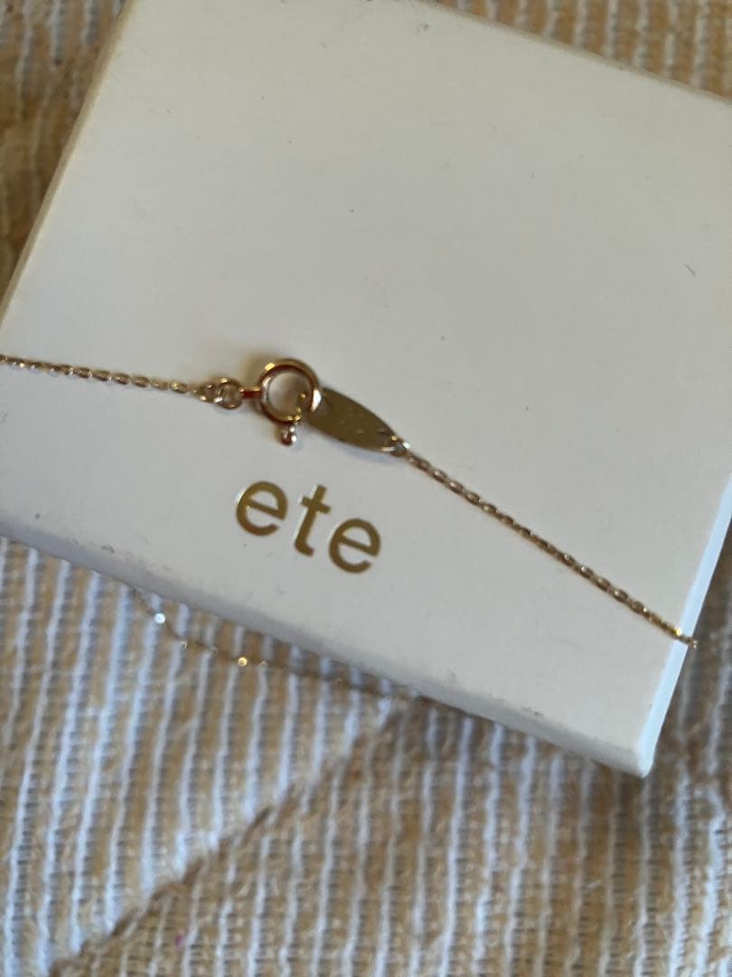 最終価格⭐︎ete K10YG レイヤー パール/ダイヤモンド ネックレス