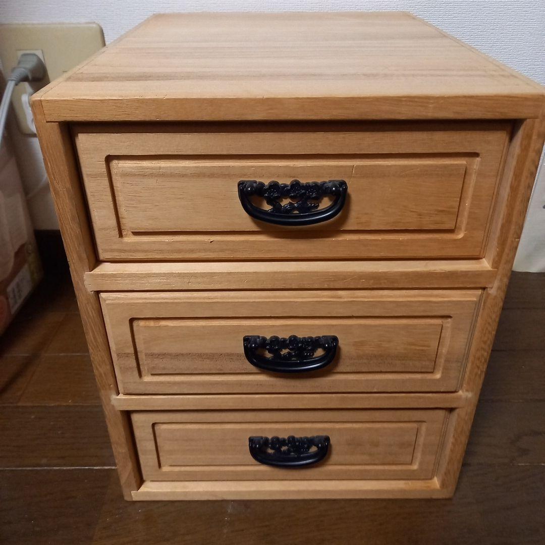 桐小型箪笥(小型チェスト) 6段（2分割可能）小引き出し　工芸品