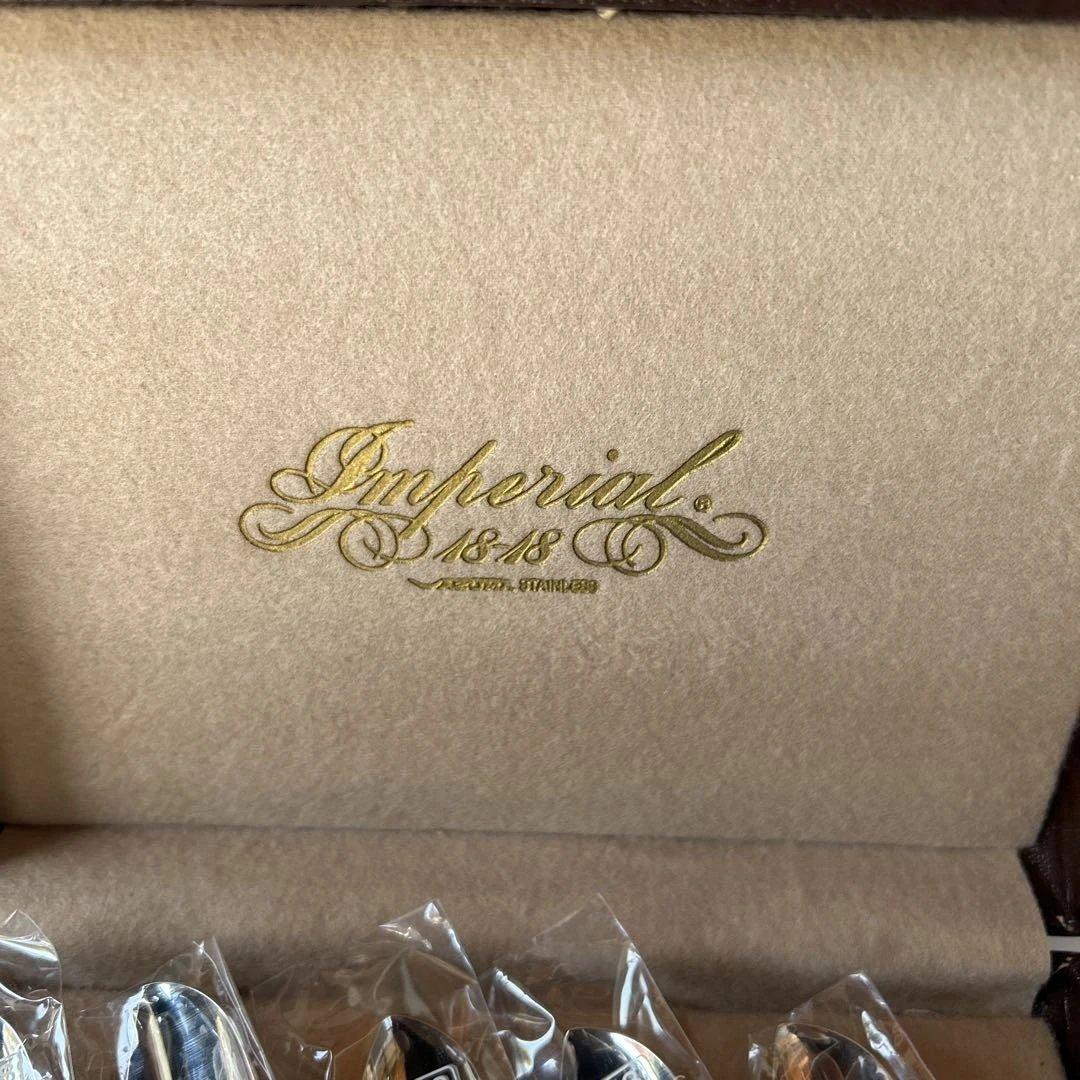 アズマ　インペリアル　18-18　ケーキスプーン5本セット(ケース付き)