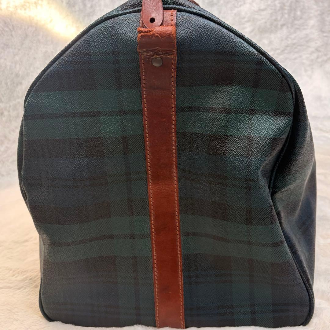 良品✨POLO RALPH LAUREN ボストンバッグ 大容量 チェック 緑