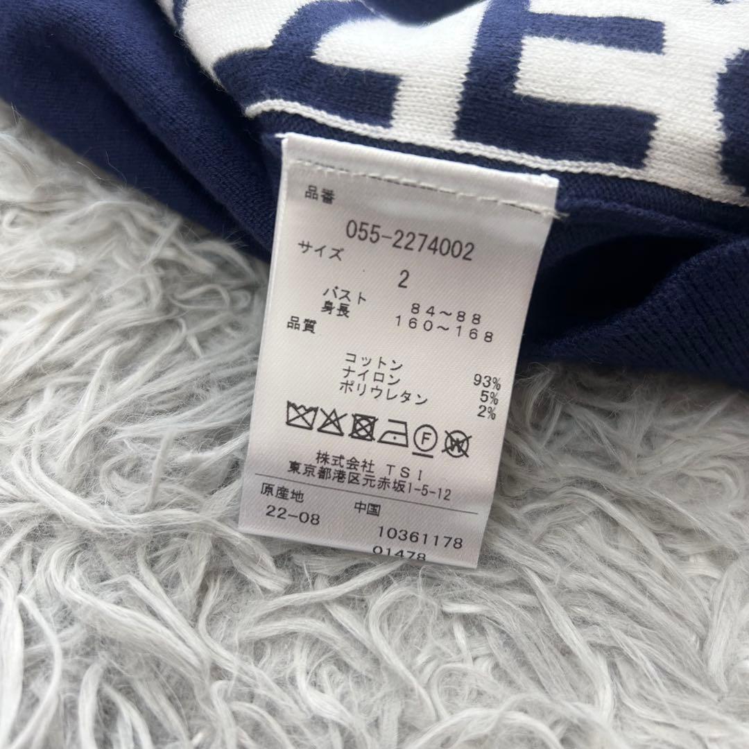 新品　パーリーゲイツ　ニット　セーター　タートルネック　カシミヤタッチ　ネイビー