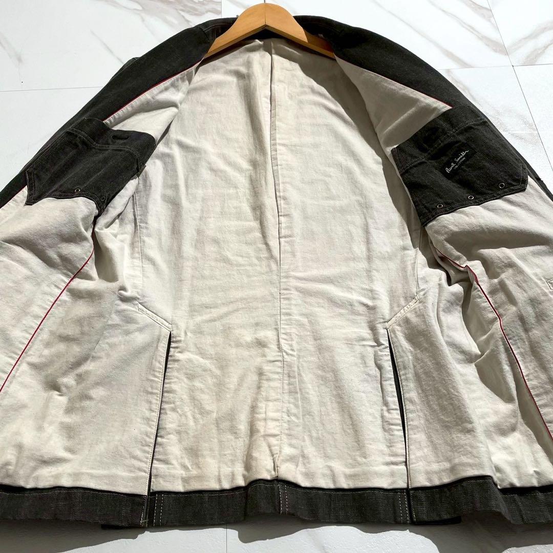 【美品✨】ポールスミスコレクション デニム テーラードジャケット グレー XL