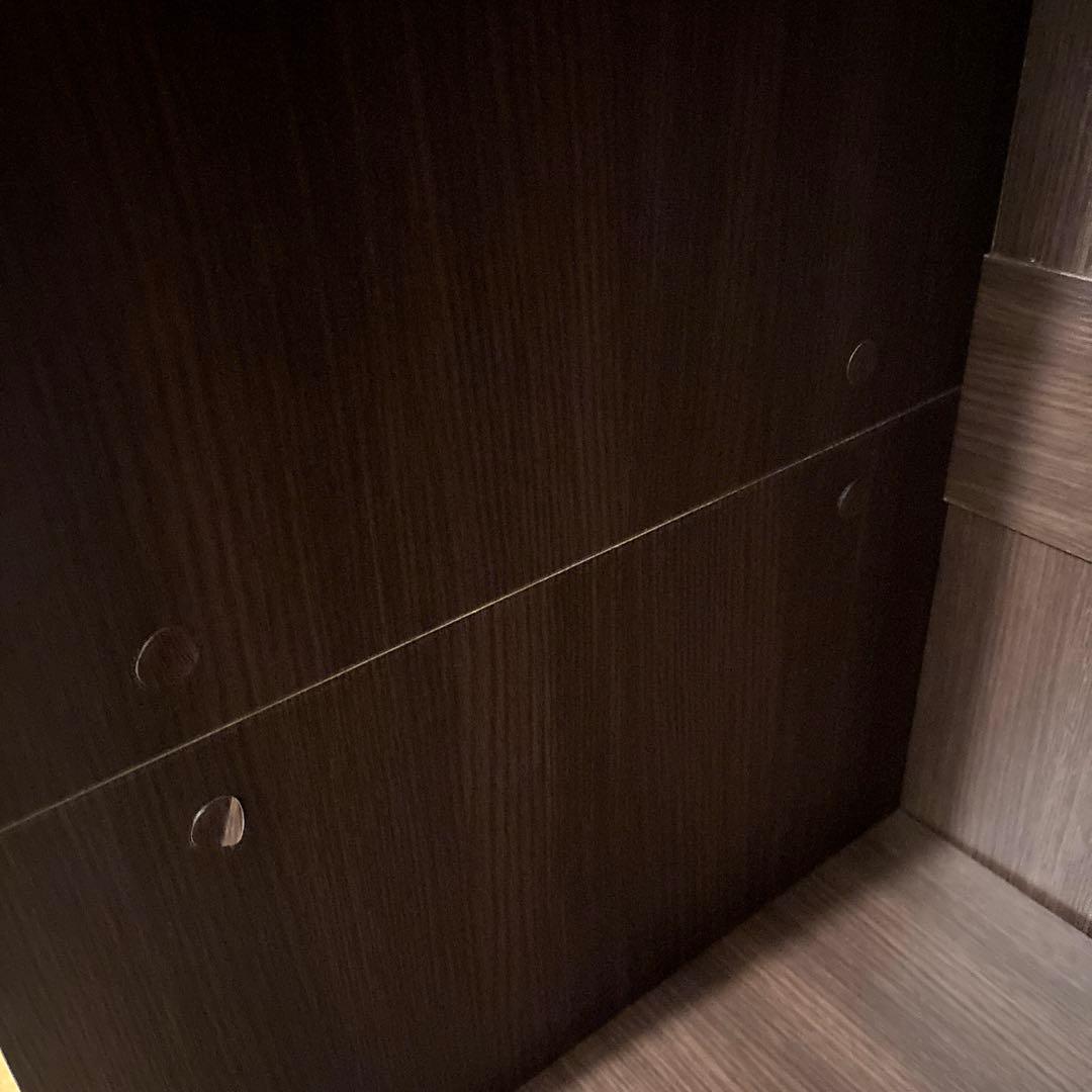 【1月27日まで】ダークブラウン クローゼット ワードローブ2ドア 引き出し付き