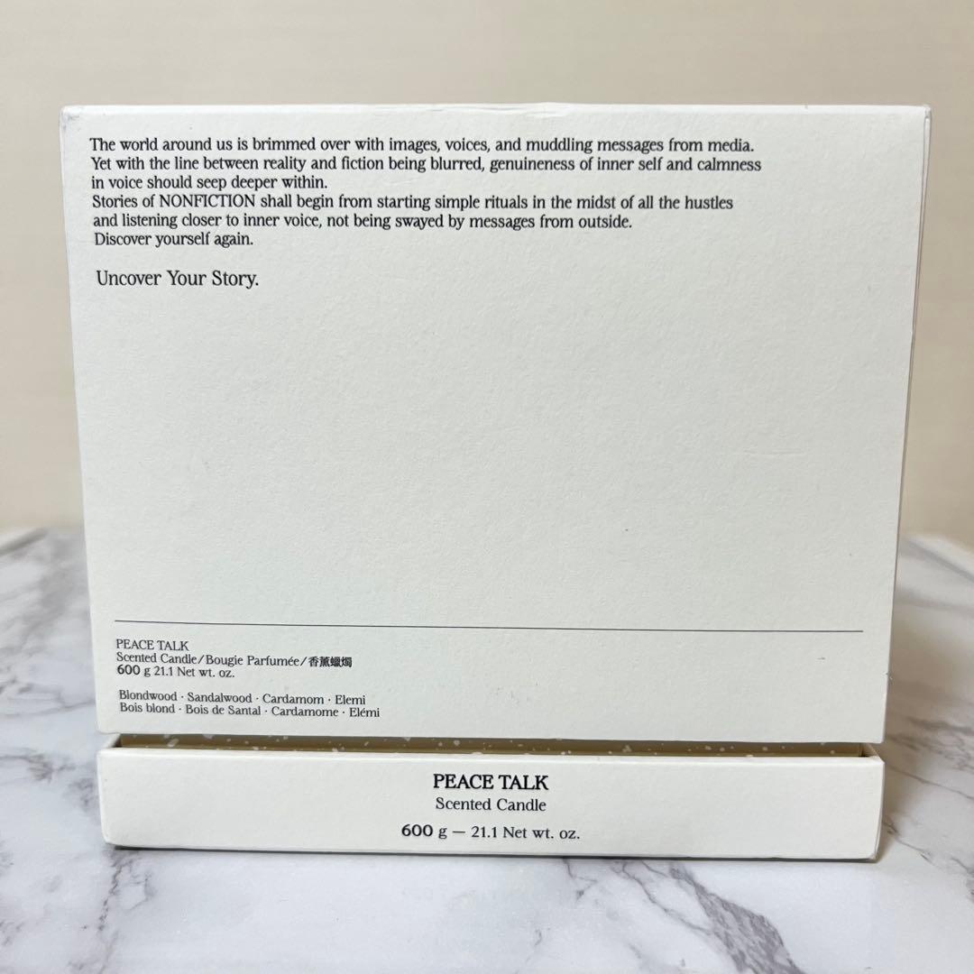 NONFICTION PEACE TALK センテッドキャンドル 600g