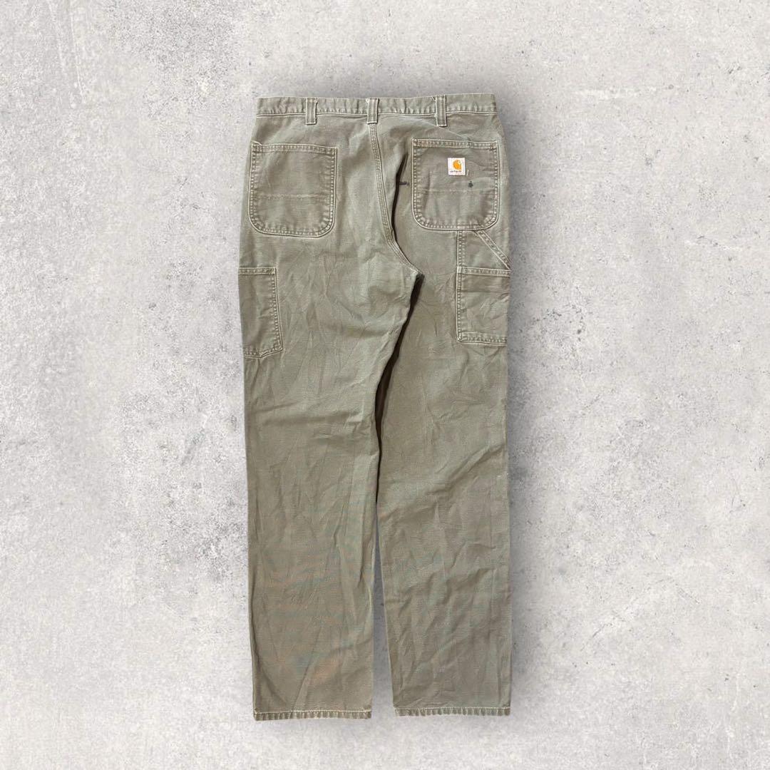【カーハート】ペインターパンツ　ワークパンツ　モスグリーン　36×34