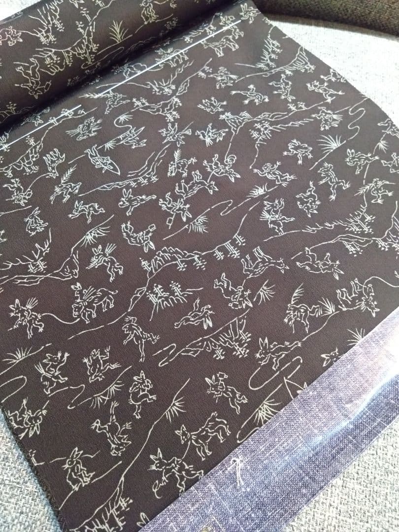 鳥獣戯画・東レシルック長襦袢反物