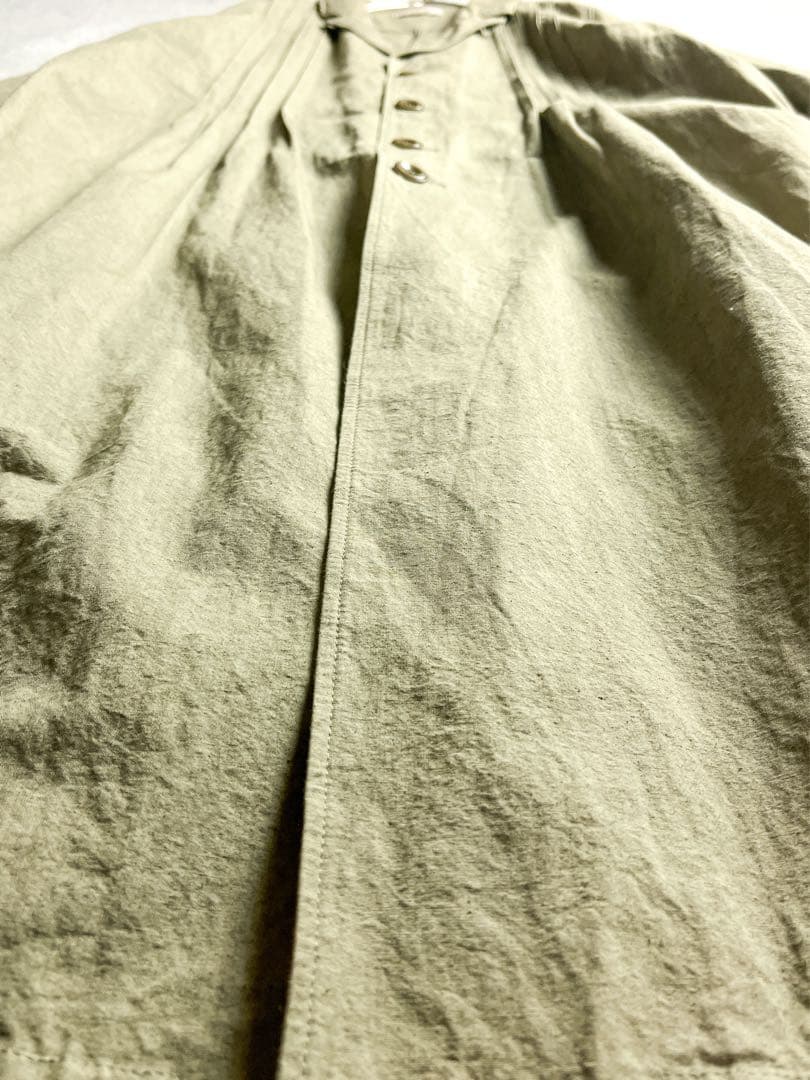 【ICHI Antiquite's】コットンリネン ピンタックシャツワンピース